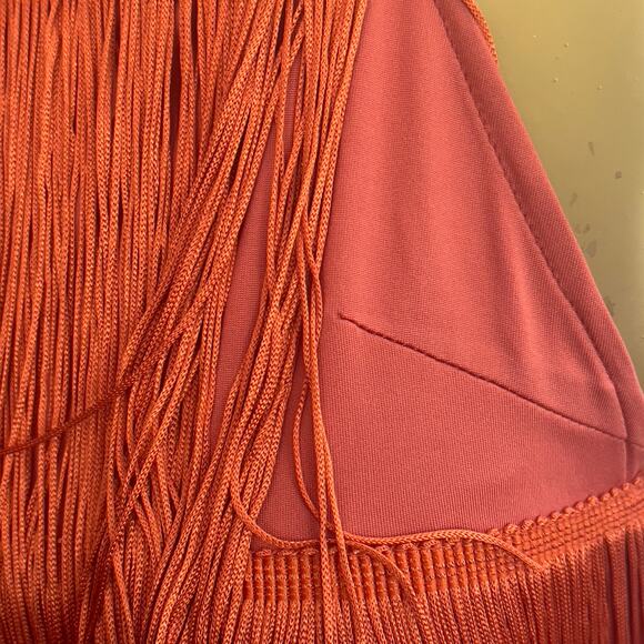 Cami String Halter Romper Jumpsuit Burnt Orange Women's Large Sexy Costume Cute - Picture 10 of 16